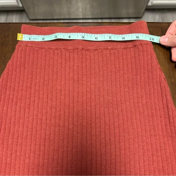 Free People Skyline Midi Skirt in Burnt Orange Size XS - Picture 10 of 12